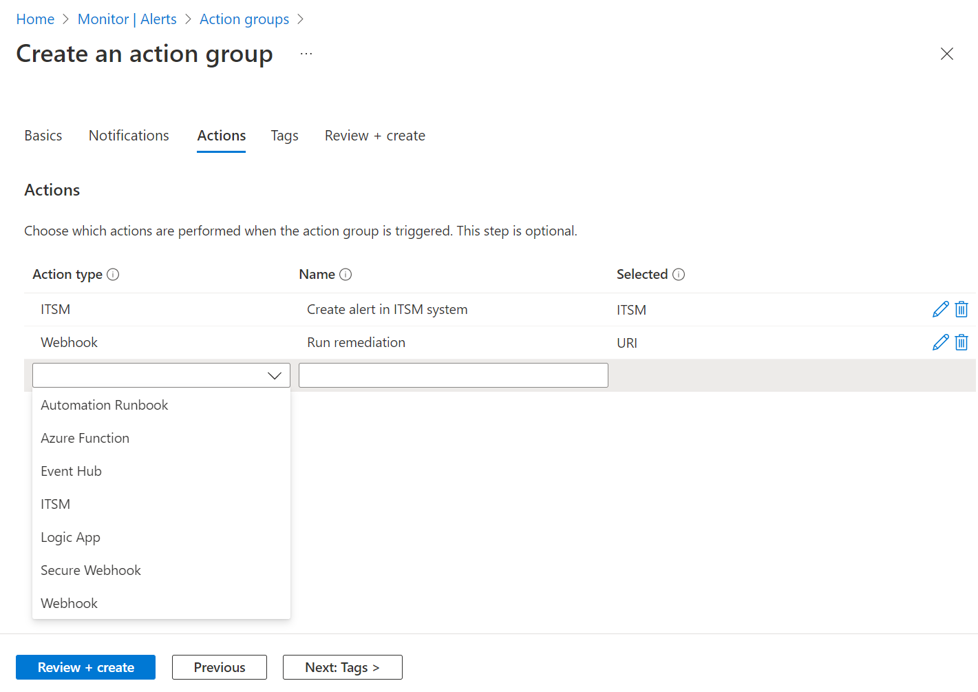 action-group - Microsoft diagram