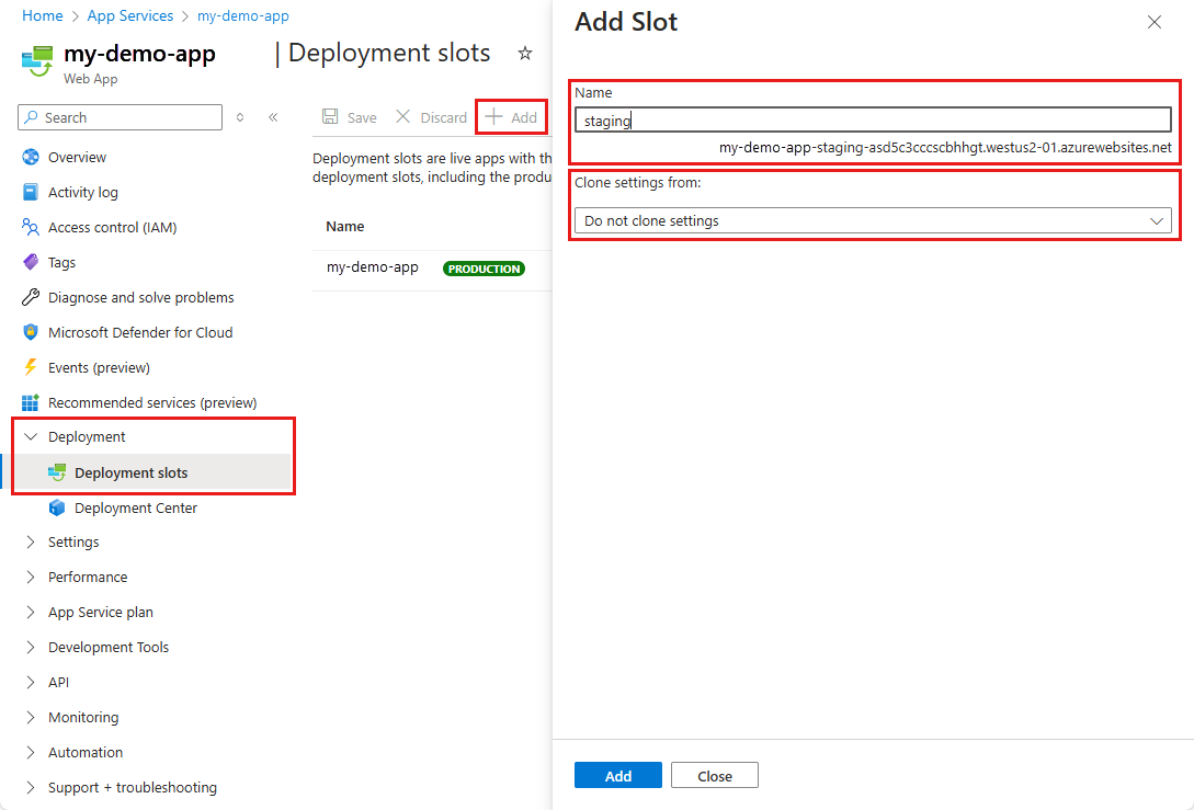 deployment-slots - Microsoft diagram